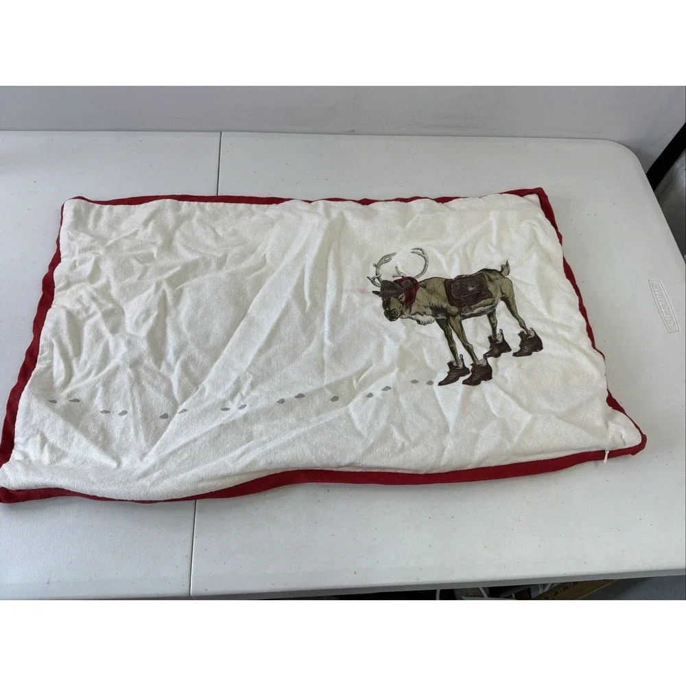 Pottery Barn Reindeer Moose Lumbar pillow cover 16x26